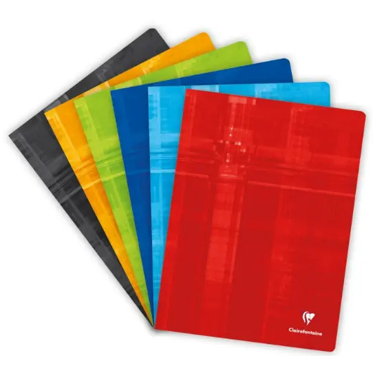Cahier agrafé vierge -assortis-  96 pages (24x32cm) CLAIREFONTAINE