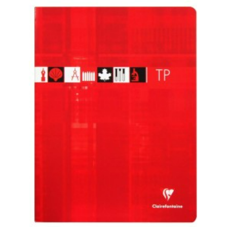 Cahier travaux pratiques agrafé seyès -assortis- 64 pages (24x32cm) CLAIREFONTAINE