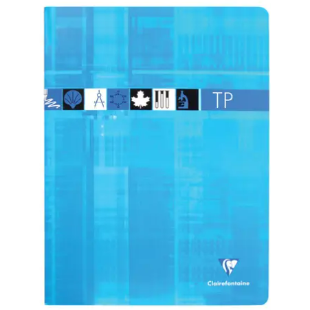 Cahier travaux pratiques agrafé 5/5 -assortis- 64 pages (24x32cm) CLAIREFONTAINE