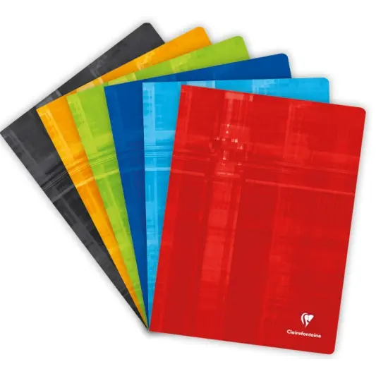 Cahier agrafé seyès -assortis-  144 pages (24x32cm) CLAIREFONTAINE