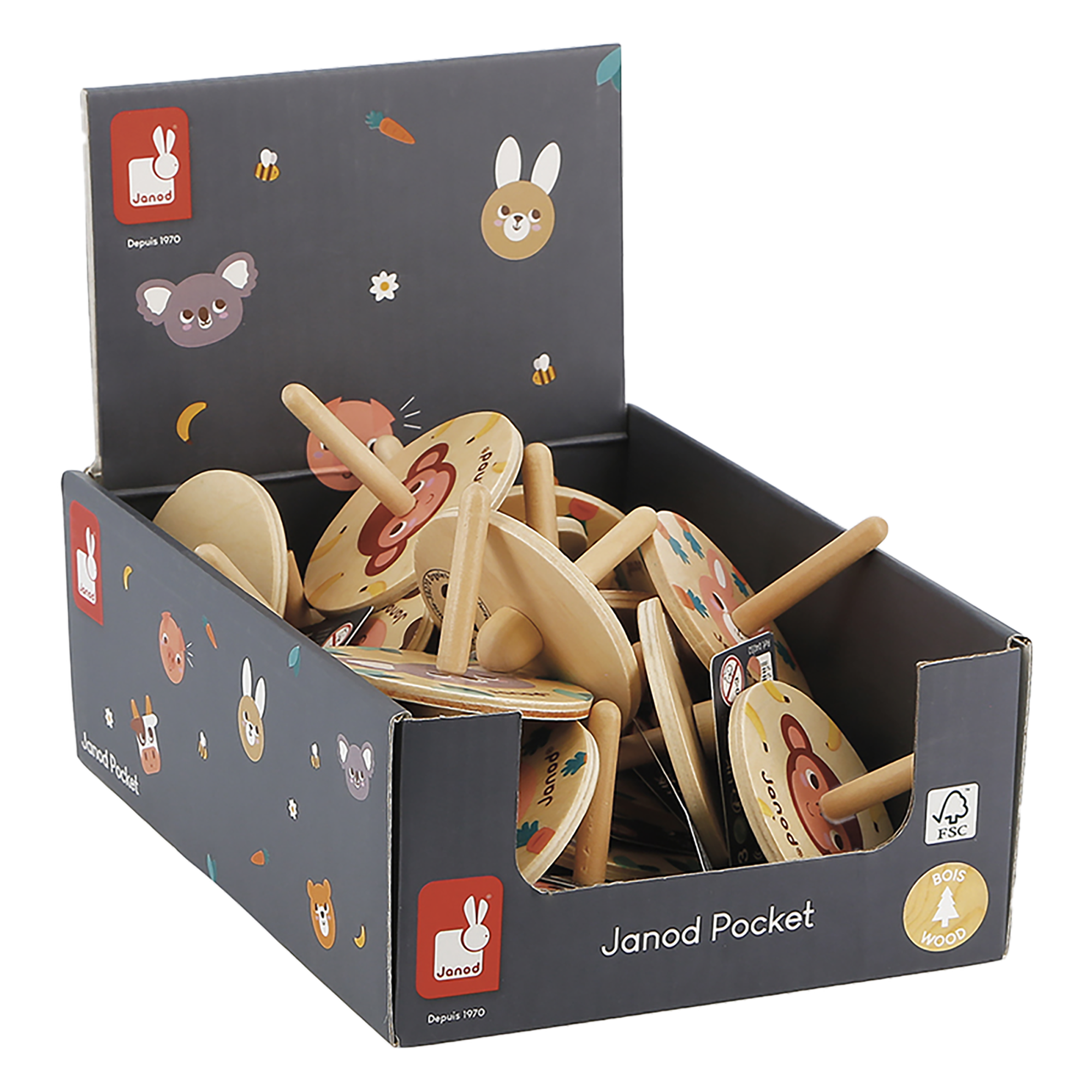 JANOD POCKET - TOUPIES (VENDU 20 UNITÉS - 4 MODÈLES) JANOD