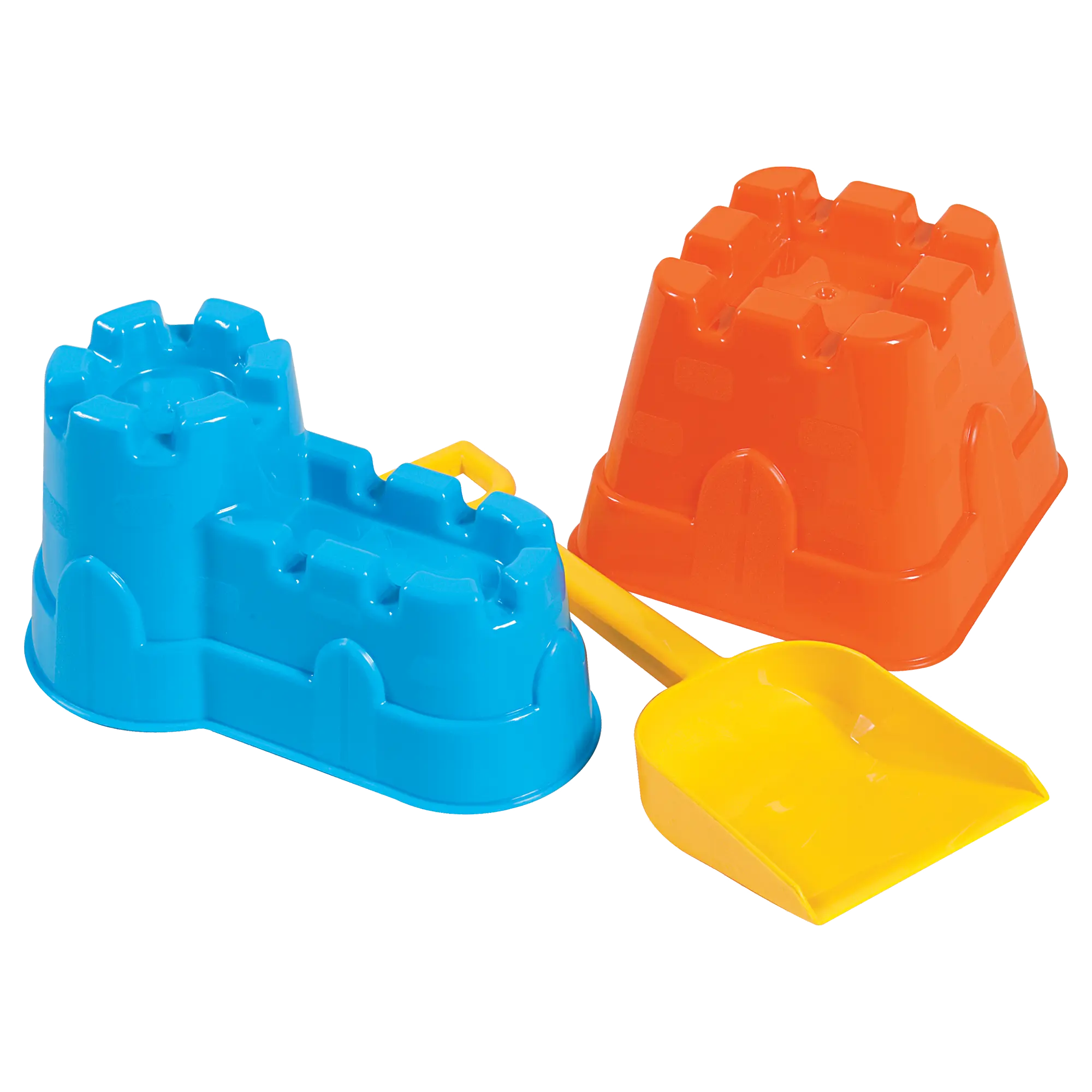 ENS. MOULES DE SABLE CHÂTEAU ET PELLE  - 3pcs ANDRONI