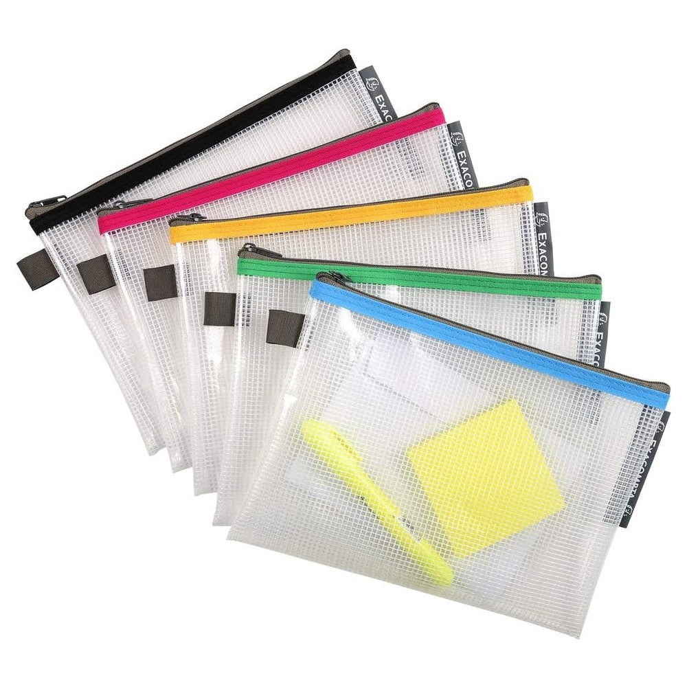 Zipped Pocket Eva  5 colour assortment A5