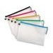 POCHETTE À FERMETURE ÉCLAIR EN PLASTIQUE SOUPLE A4 - COULEURS ASSORTIES EXACOMPTA