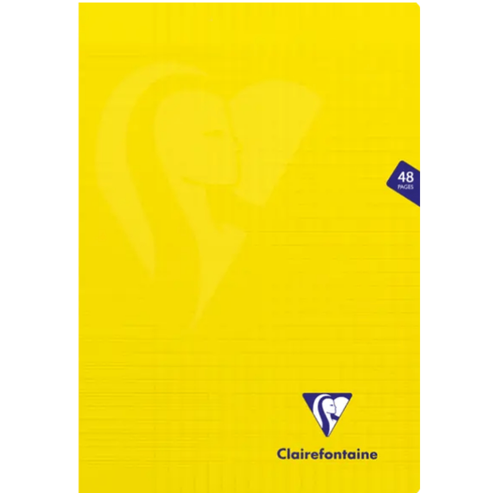 Mimesys Cahier Agrafé Polypro 21X29,7Cm 24Sh. Seyès Jaune CLAIREFONTAINE
