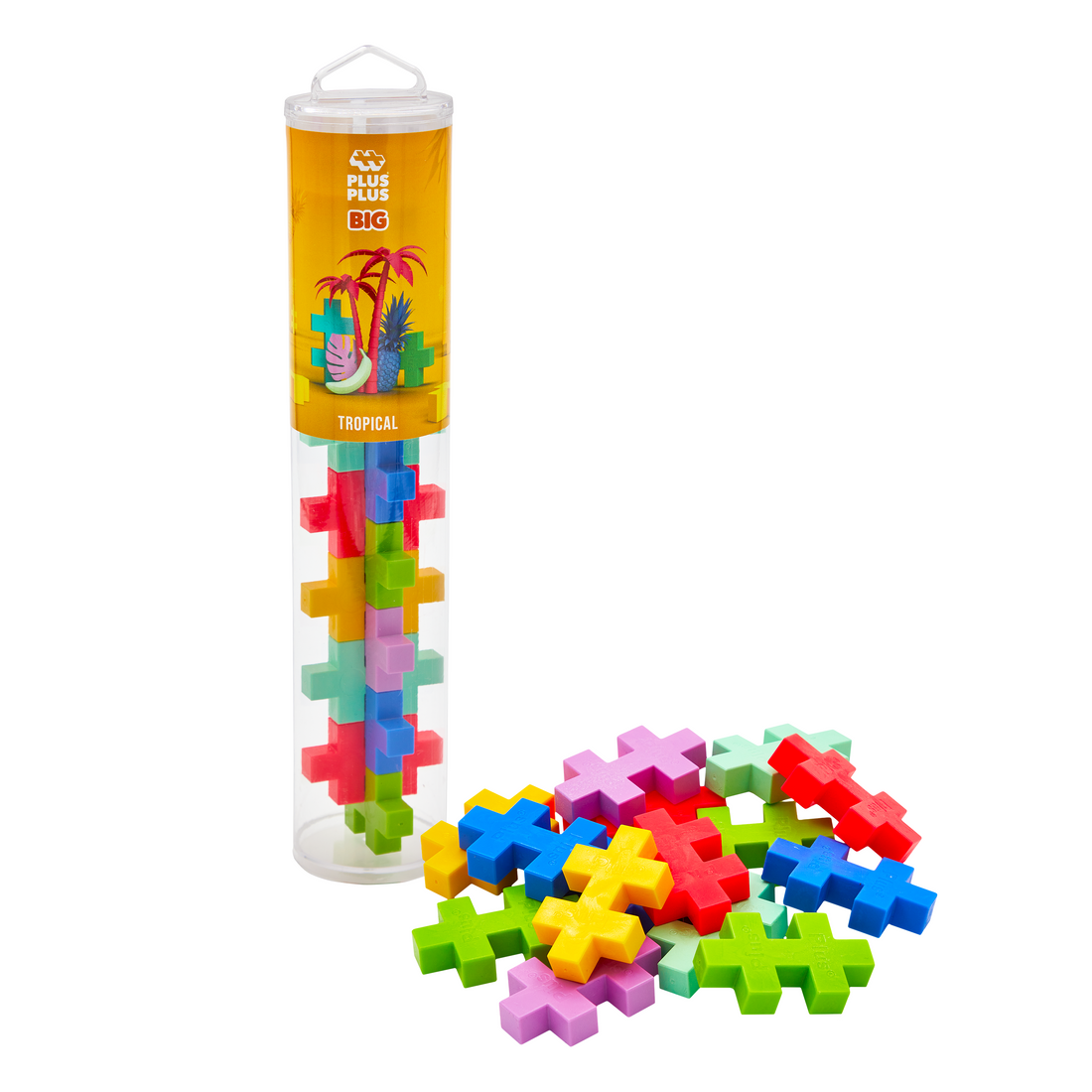 TUBE - BIG - TROPICAL - 15pcs - PLUS PLUS