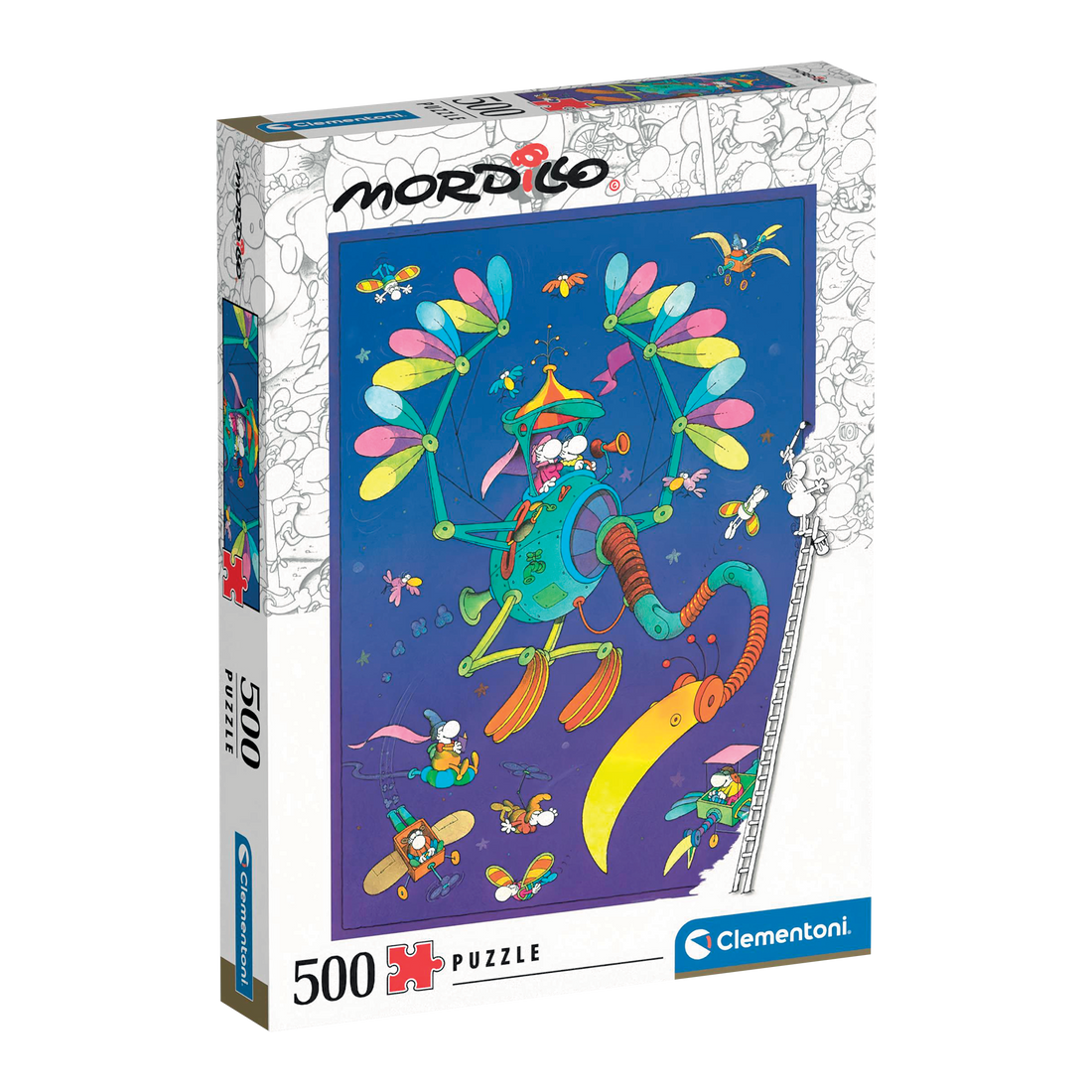 PZ500: MORDILLO - MACHINE VOLANTE CLEMENTONI PUZZLES