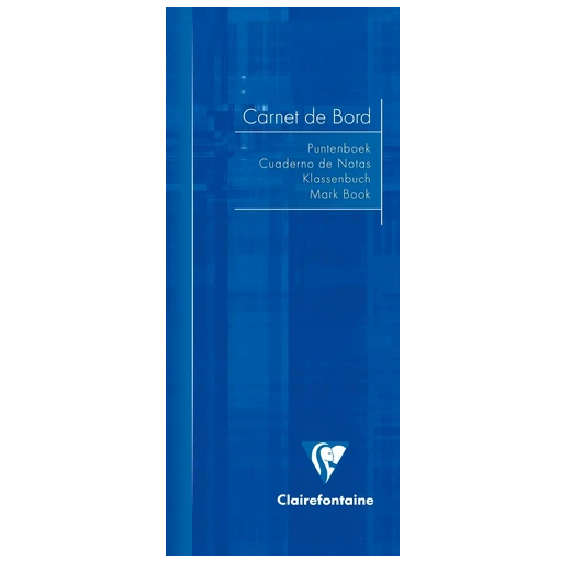 Cahier de bord pour enseignant -assortis- 32 pages (8.5x20cm) CLAIREFONTAINE