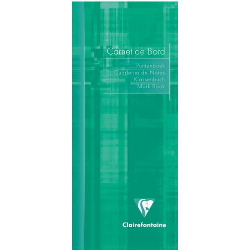 Cahier de bord pour enseignant -assortis- 32 pages (8.5x20cm) CLAIREFONTAINE