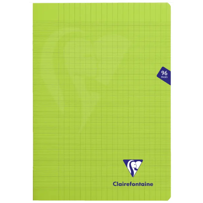 Mimesys cahier polypro agrafé seyès -vert-  A4. 96 pages (21x29.7cm) CLAIREFONTAINE