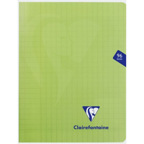 Mimesys cahier polypro agrafé seyès -vert-  96 pages (17x22cm) CLAIREFONTAINE