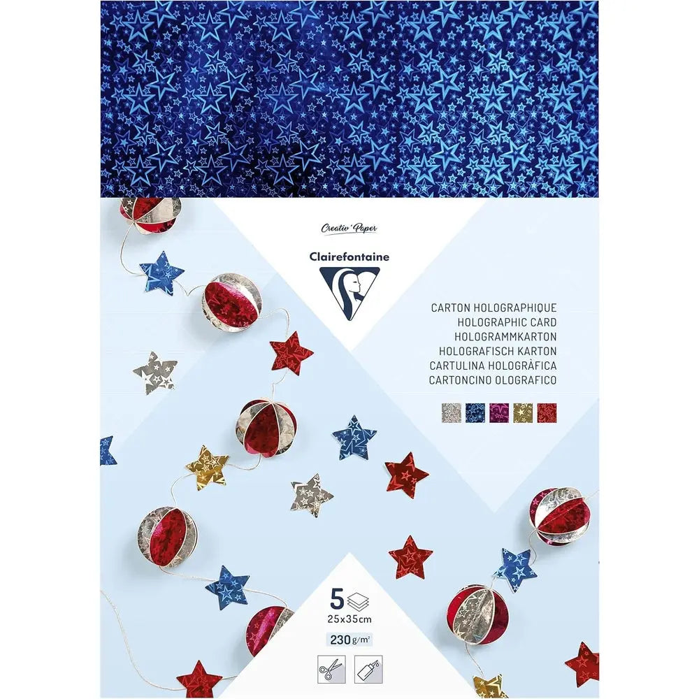 Carton Holographique 5S 20X14 Ass. CLAIREFONTAINE