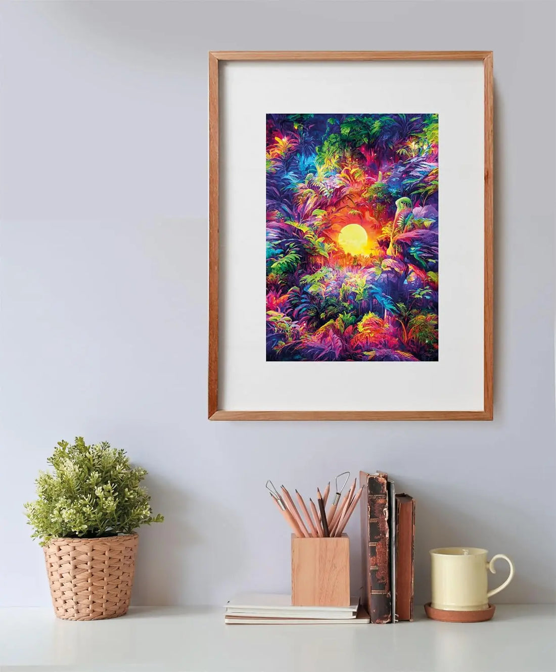 PZ500: COLORBOOM: LEVER DE SOLEIL PSYCHÉDÉLIQUE DANS LA JUNGLE CLEMENTONI PUZZLES