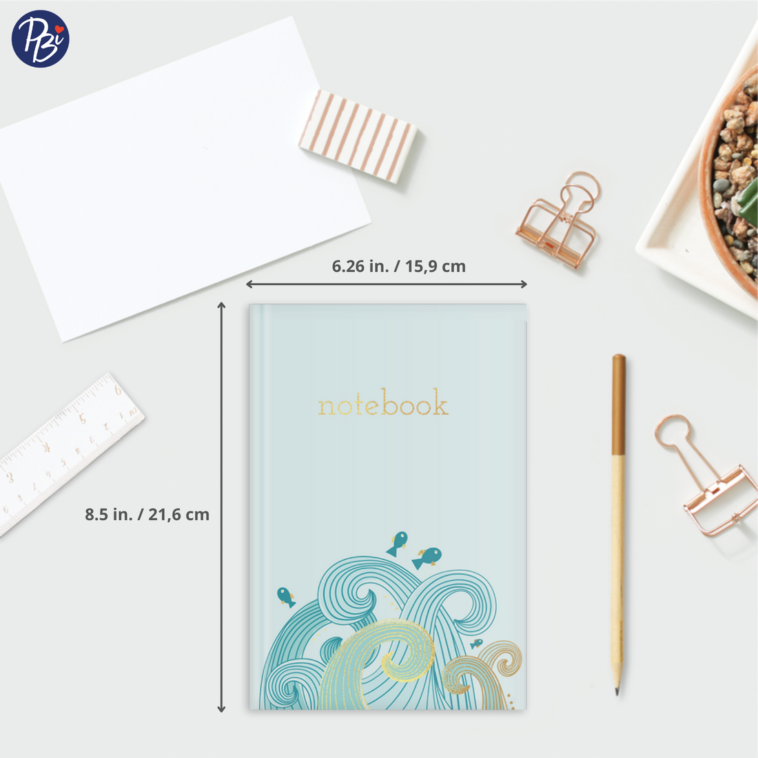 CAHIER DE NOTES - VAGUES ET PETITS POISSONS PBI LIVRES NOTES