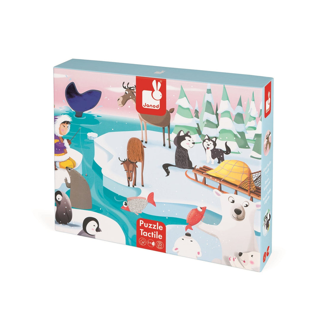PZ20- TACTILE - LA VIE SUR LA BANQUISE JANOD PUZZLES
