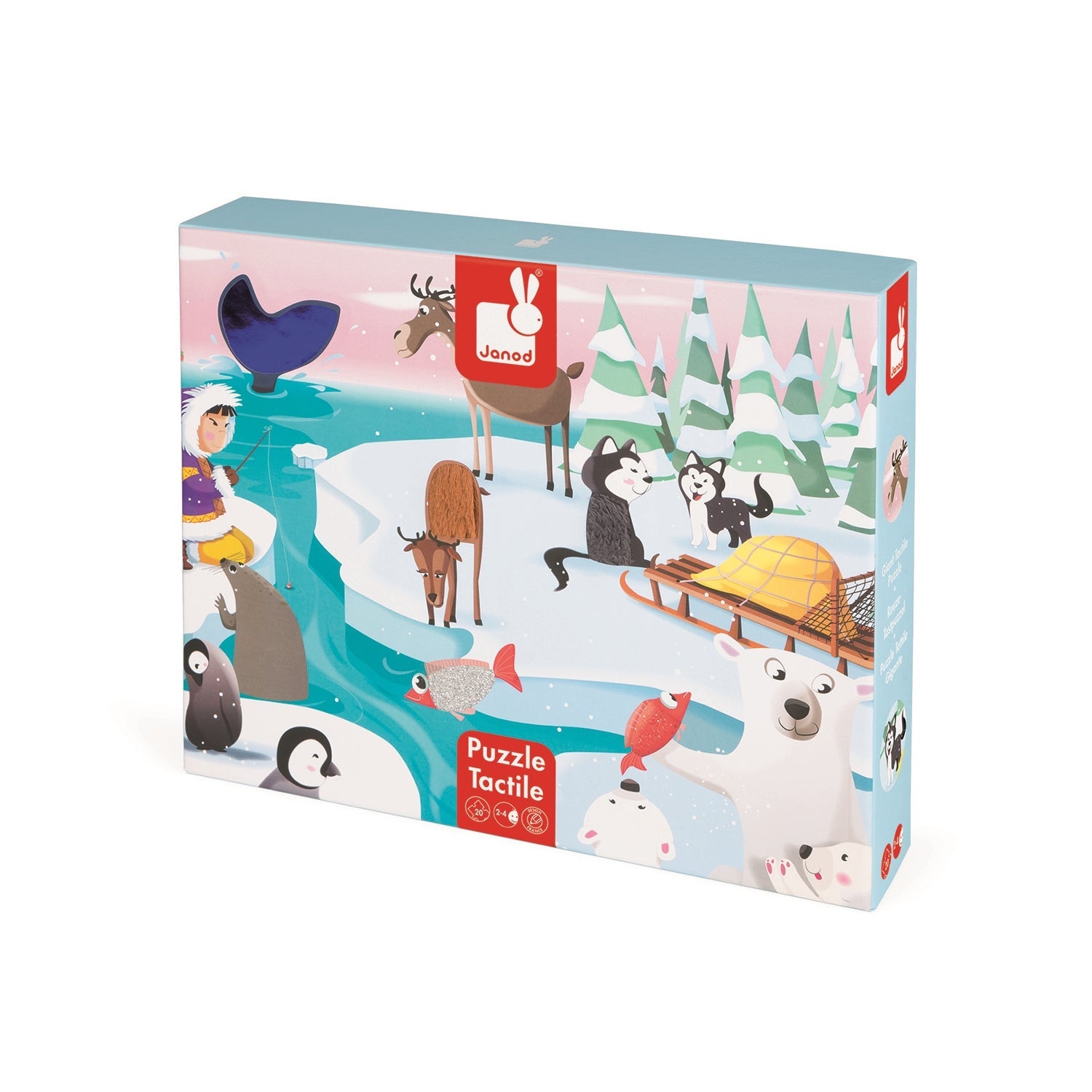 PZ20- TACTILE - LA VIE SUR LA BANQUISE JANOD PUZZLES
