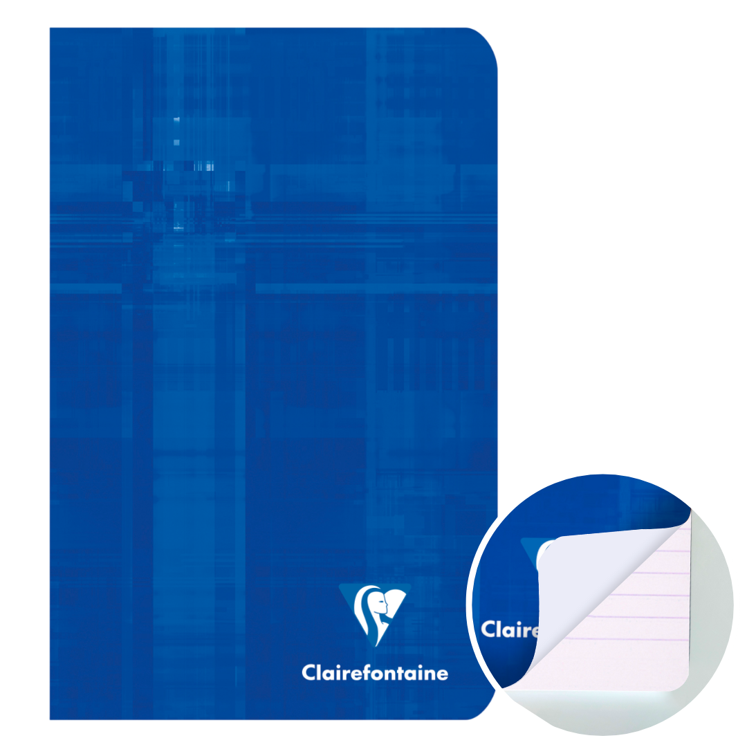 Carnet agrafé ligné -assortis- 96 pages (11x17cm) CLAIREFONTAINE