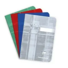 Carnet agrafé vierge -assortis- A6.  96 pages (10.5x14.8cm) CLAIREFONTAINE