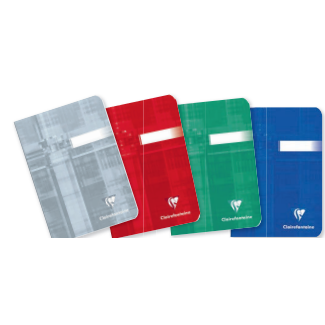 Carnet agrafé ligné -assortis- A6.  96 pages (10.5x14.8cm) CLAIREFONTAINE
