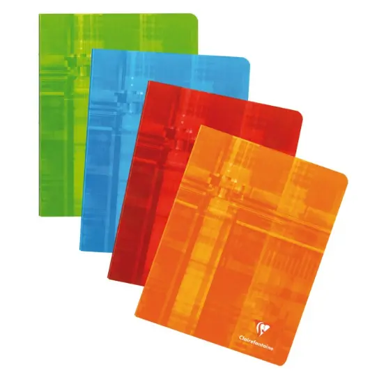 Cahier agrafé 10/10 -assortis- 72 pages (16.5x21cm) CLAIREFONTAINE