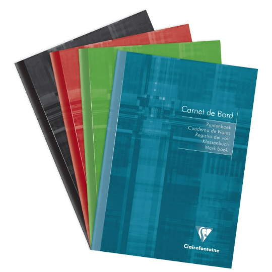 Cahier de bord pour enseignant -assortis- A5. 64 pages (14.8x21cm) CLAIREFONTAINE