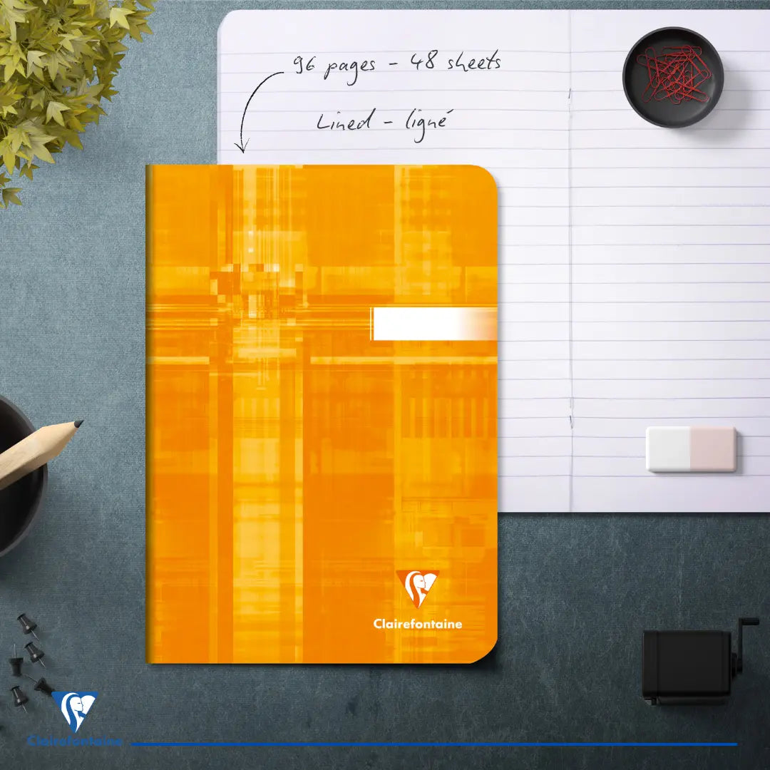 Carnet agrafé vierge -assortis- A5.  96 pages (14.8x21cm) CLAIREFONTAINE