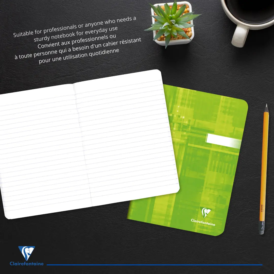 Carnet agrafé vierge -assortis- A5.  96 pages (14.8x21cm) CLAIREFONTAINE
