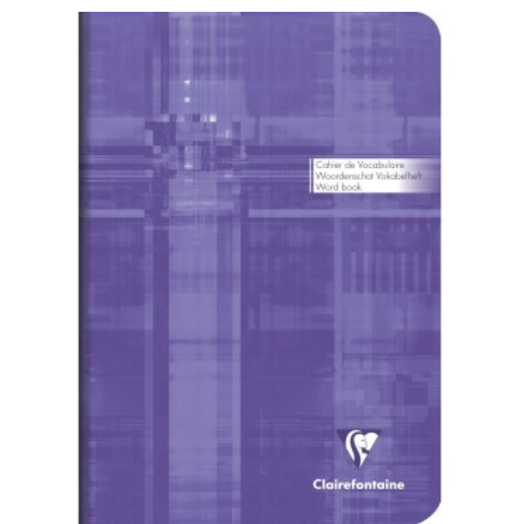 Carnet vocabulaire agrafé ligné+M -assortis- A5. 64 pages (14.8x21cm) CLAIREFONTAINE