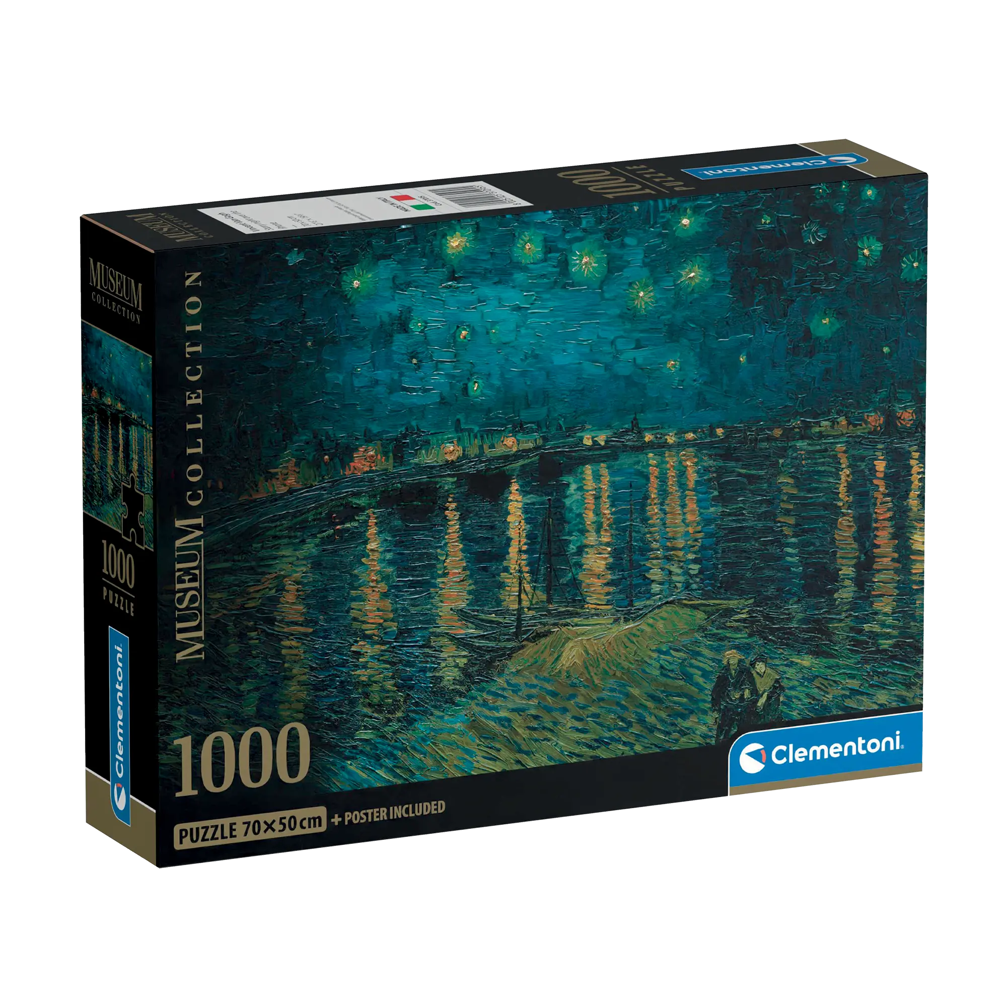 PZ1000: MUSEUM: LA NUIT ÉTOILÉE SUR LE RHÔNE - VAN GOGH CLEMENTONI PUZZLES