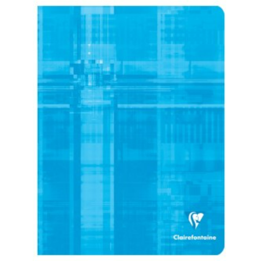 Carnet agrafé 4/4 -assortis- 80 pages (17x22cm) CLAIREFONTAINE