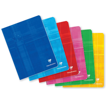 Carnet agrafé ligné+M -assortis- 48 pages (17x22cm) CLAIREFONTAINE