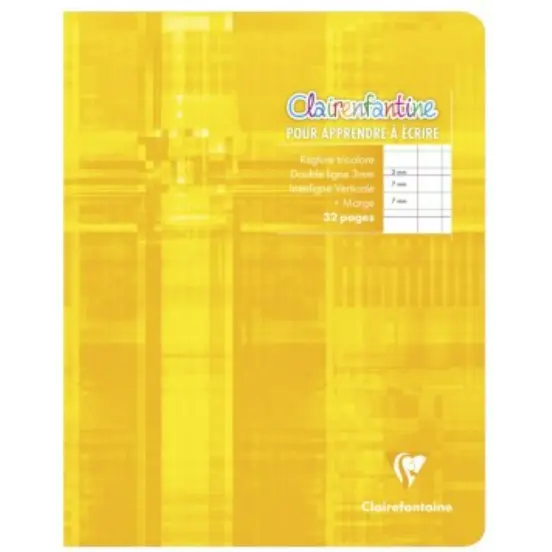 Clairenfantine Cahier agrafé DL3mm IV -assortis-  32 pages (17x22cm) CLAIREFONTAINE