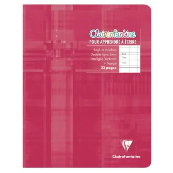 Clairenfantine Cahier agrafé DL3mm IV -assortis-  32 pages (17x22cm) CLAIREFONTAINE