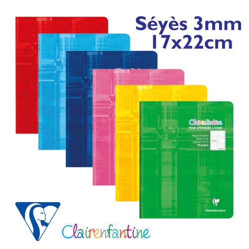 Notebook French Ruled 3 mm Assorted Stapled  32 pages (6,7 x 8,7 in)
