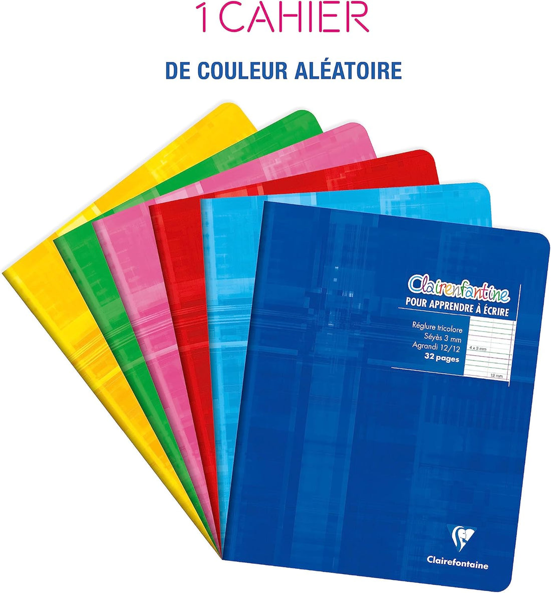 Notebook French Ruled 3 mm Assorted Stapled  32 pages (6,7 x 8,7 in)