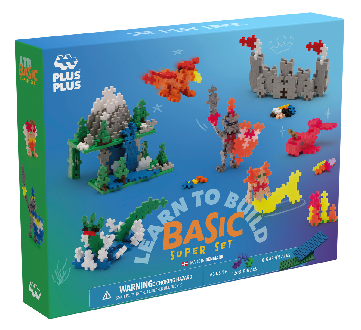 APPRENDRE À BÂTIR - ENS. MÉGA BASIC - 1200pcs - PLUS PLUS