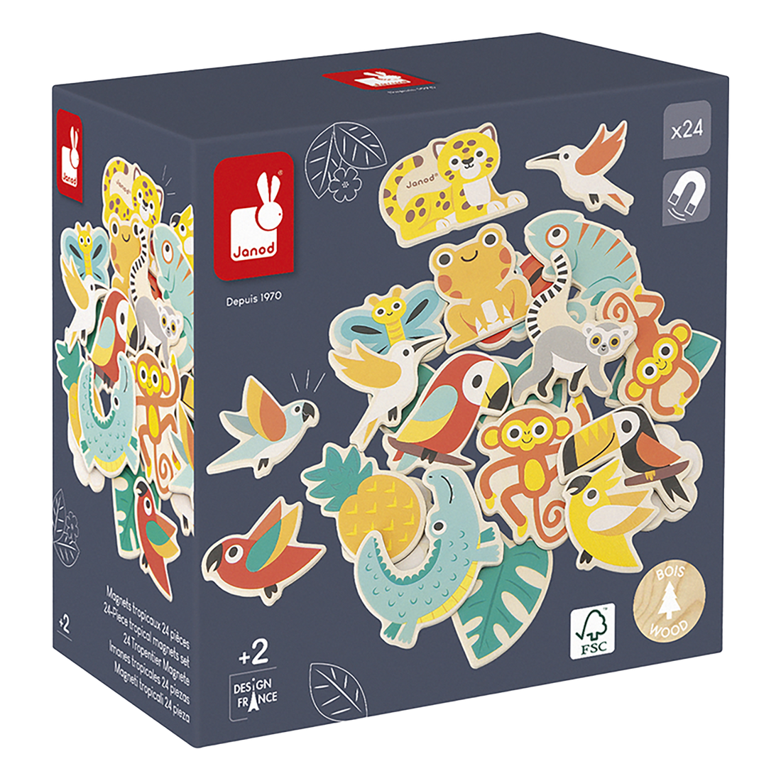 TROPIK - MAGNETS TROPICAUX 24 PCS JANOD