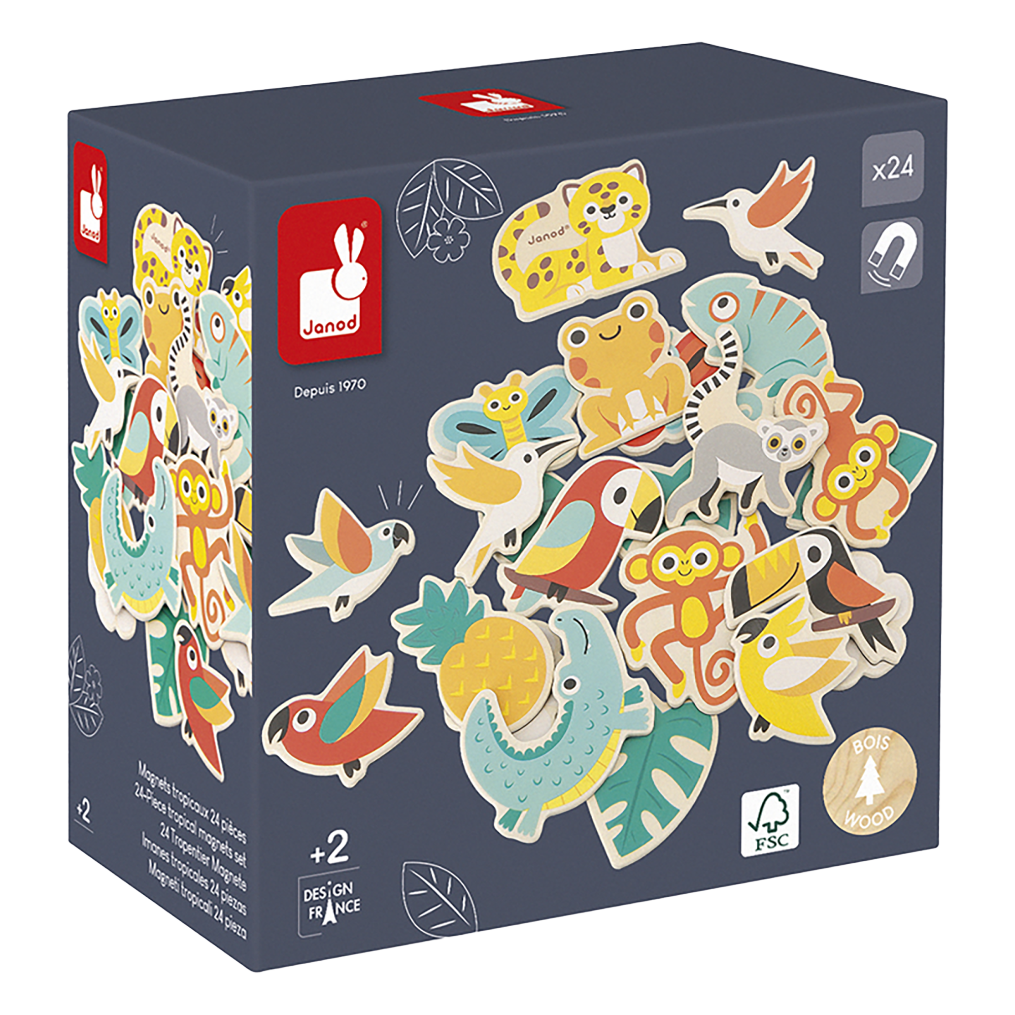 TROPIK - MAGNETS TROPICAUX 24 PCS JANOD