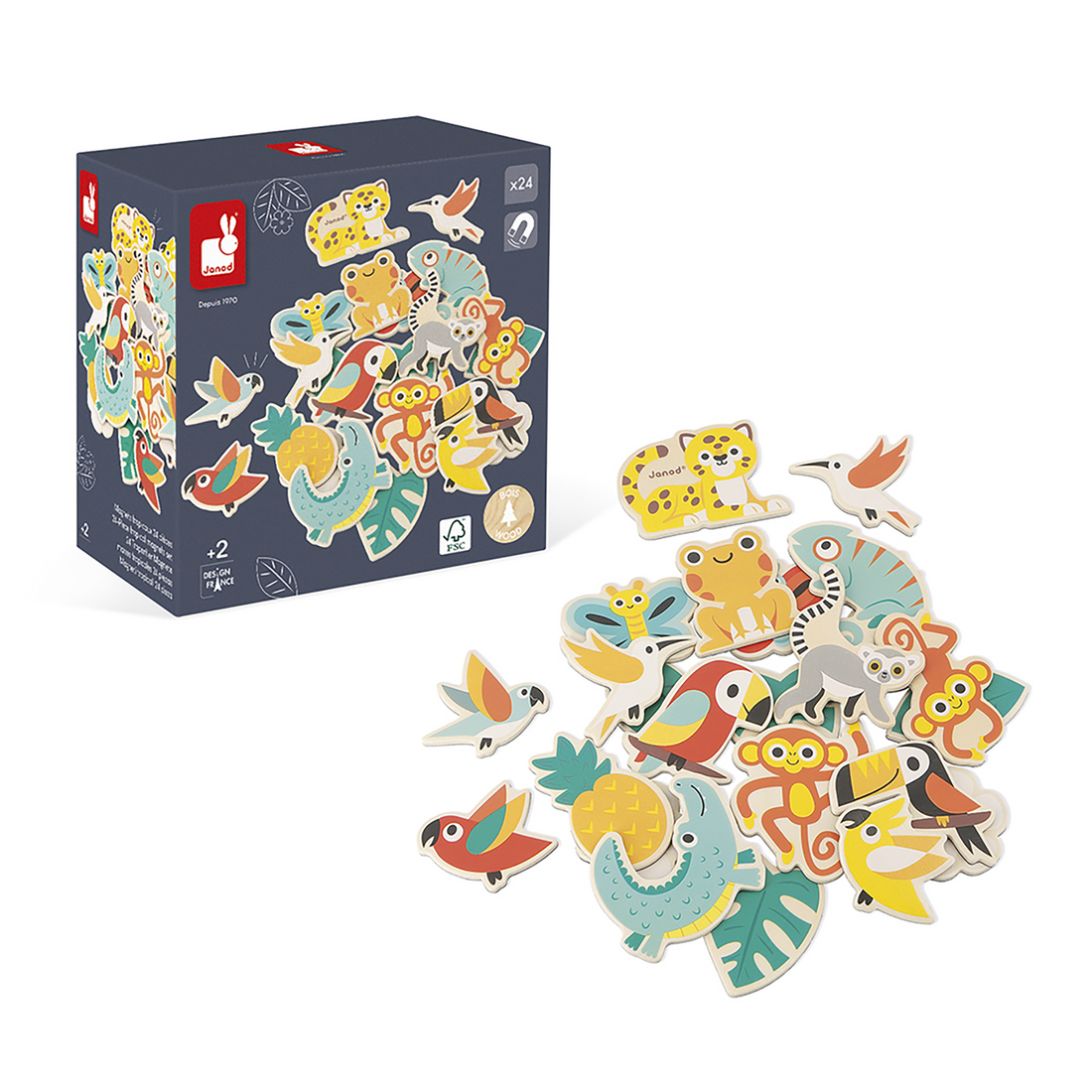 TROPIK - MAGNETS TROPICAUX 24 PCS JANOD