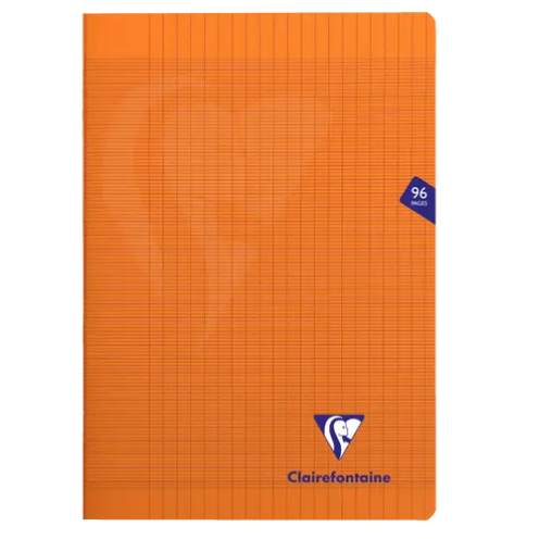 Mimesys cahier polypro agrafé seyès -orange- A4. 48 pages (21x29,7cm) CLAIREFONTAINE
