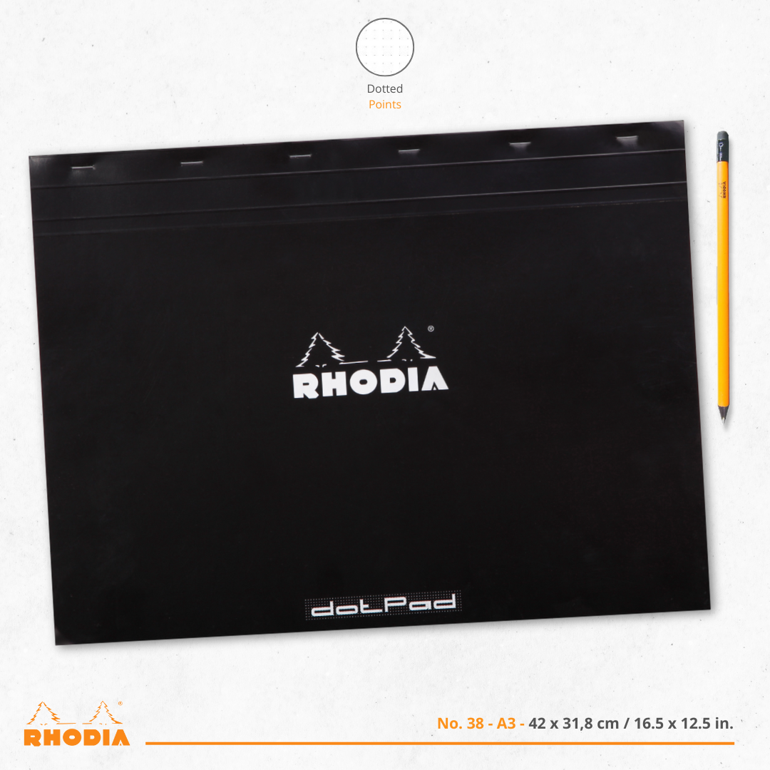 Bloc-Notes Noir Dot  16,5X12,5 RHODIA