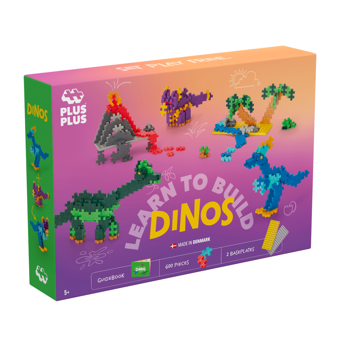 APPRENDRE À BÂTIR - DINOSAURES - 600pcs - PLUS PLUS