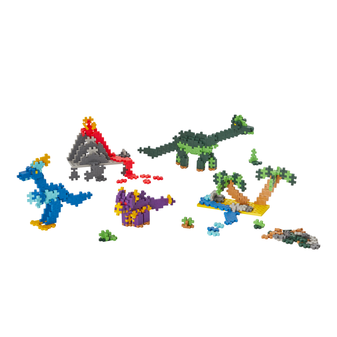 APPRENDRE À BÂTIR - DINOSAURES - 600pcs - PLUS PLUS