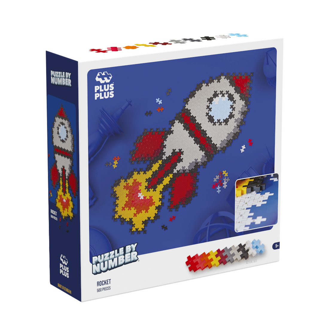 PUZZLE BY NUMBER - FUSÉE - 500pcs - PLUS PLUS
