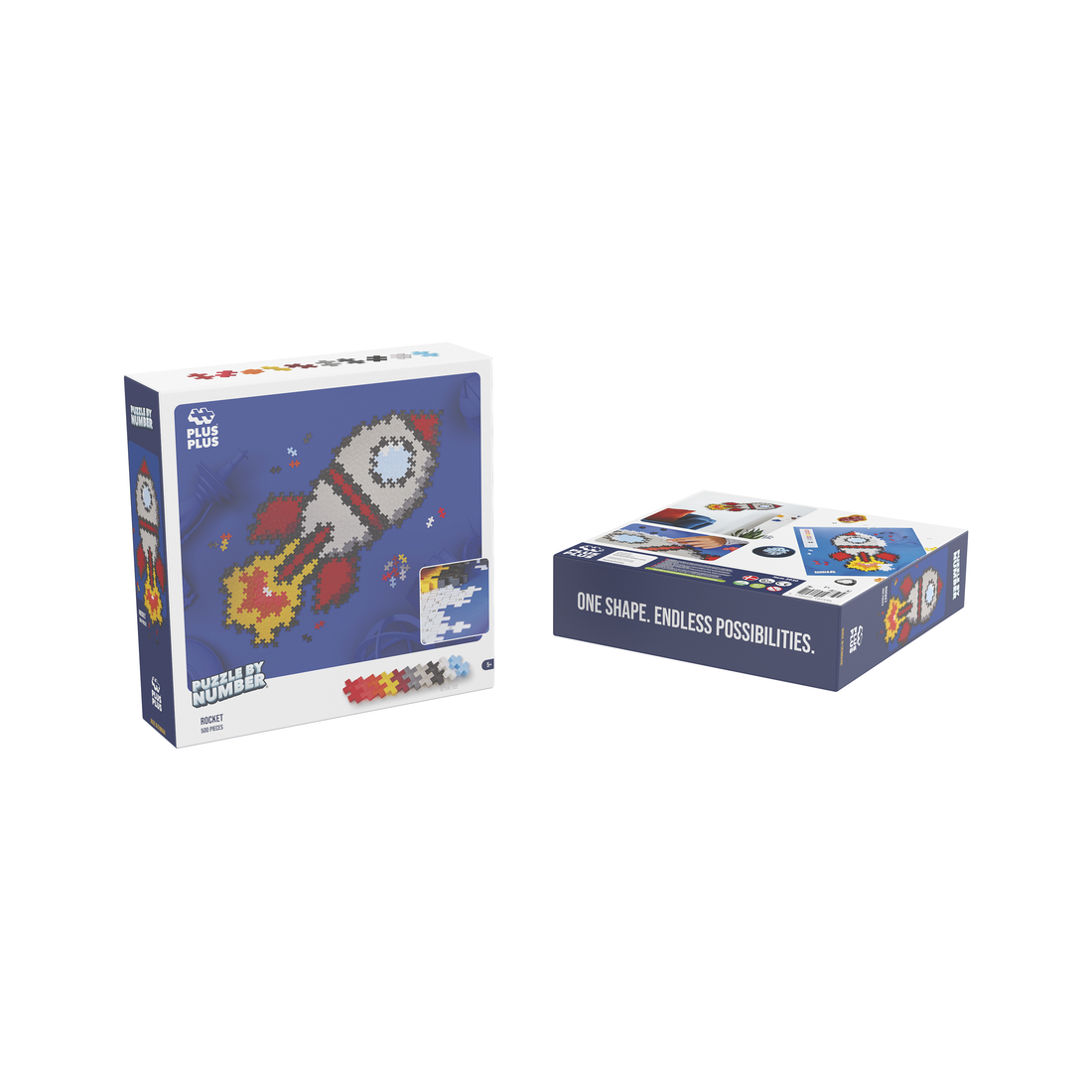 PUZZLE BY NUMBER - FUSÉE - 500pcs - PLUS PLUS