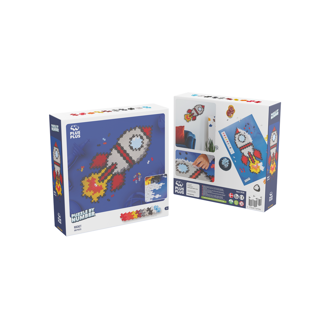 PUZZLE BY NUMBER - FUSÉE - 500pcs - PLUS PLUS