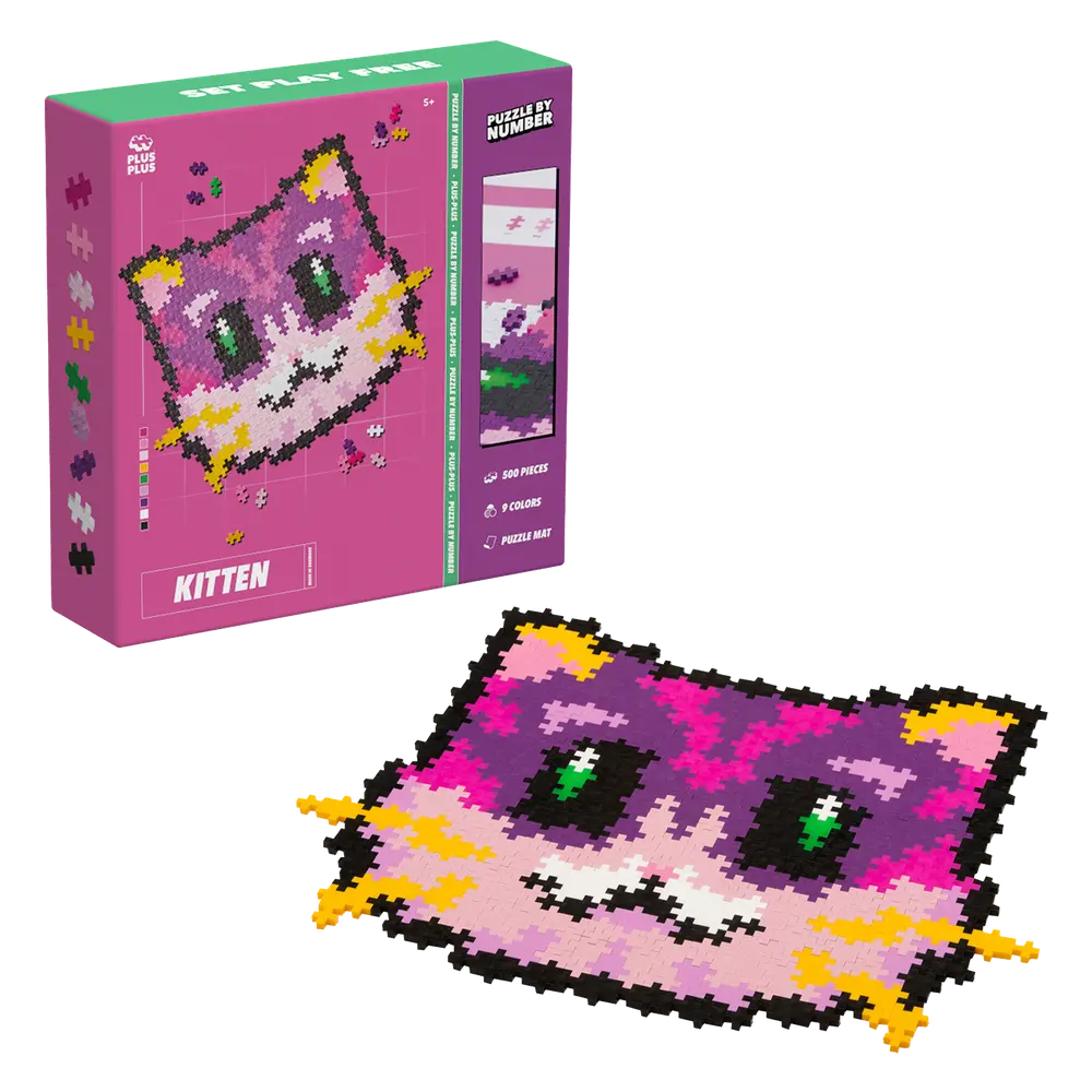 PUZZLE BY NUMBER - CHATON - 500pcs PLUS PLUS