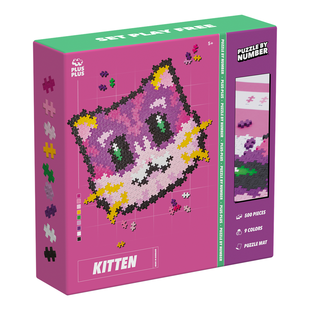 PUZZLE BY NUMBER - CHATON - 500pcs PLUS PLUS