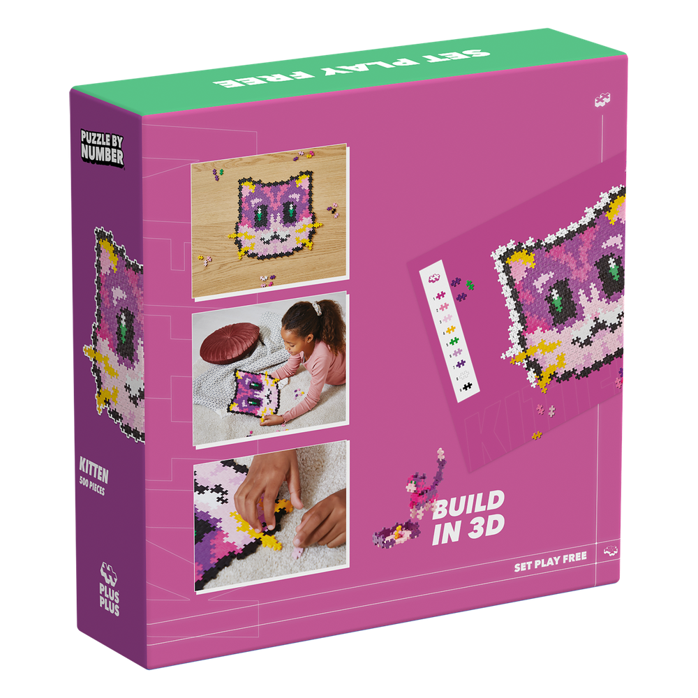 PUZZLE BY NUMBER - CHATON - 500pcs PLUS PLUS