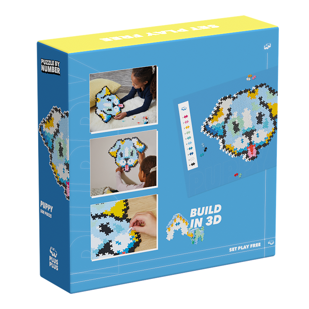 PUZZLE BY NUMBER - CHIOT - 500pcs PLUS PLUS
